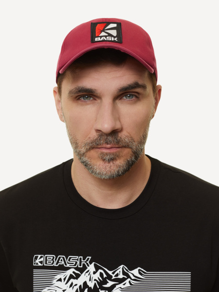 Бейсболка BASK Sun Hat LOGO (Унисекс; one size; Бордовый свтл)